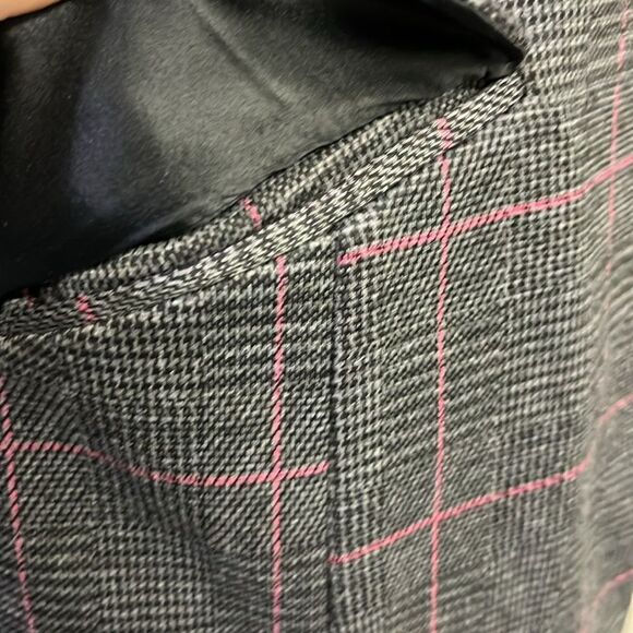 Torrid Plaid Grey/Black/Purple One Button Aline Blazer- Size 3/3XL- NWOT - Picture 4 of 13